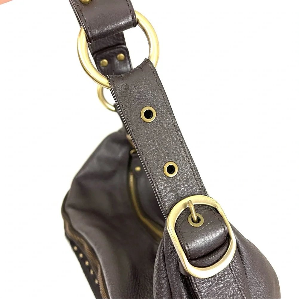 Aqua Madonna Calf Hair Leather Hobo Shoulder Bag